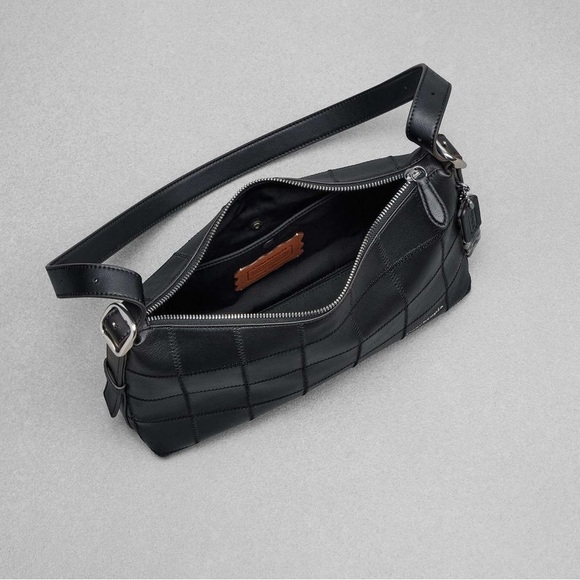 NWT Coachtopia Alter/Ego Shoulder Bag In Checkerboard Upcrafted Leather Black - Picture 4 of 7